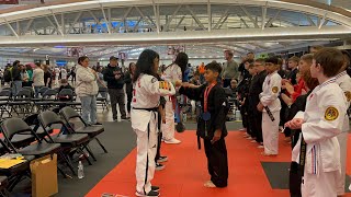 Aryan Hegde Claims Double Gold at US Taekwondo Nationals Under 12 Black Belt [upl. by Kristian303]