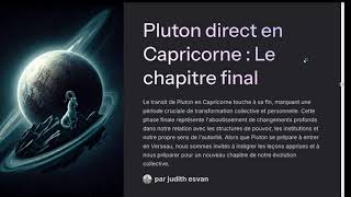 Pluton direct en Capricorne chapitre final  Le monde change [upl. by Stedman253]