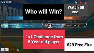 29 Free Fire 1v1 Challenge from 5 Year old Player II T ALLIWONDERSZ [upl. by Campball]