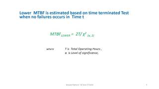 QuantificationReliability MTBFMTTR Availability using ChiSquared Distribution [upl. by Amory]