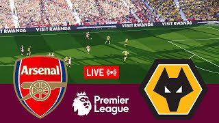 LIVE Arsenal vs Wolves Premier League 2425 Full Match  Video Game Simulation PES 2021 [upl. by Tadeo]