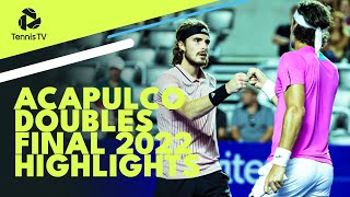 Tsitsipas amp Lopez vs Arevalo amp Rojer For The Title  Acapulco 2022 Doubles Final Highlights [upl. by Arym281]