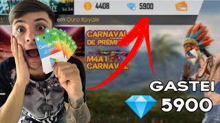 GASTANDO 5900 DIAMANTES NO FREEFIRE [upl. by Iluj835]