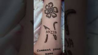 N name tattoo Flower😱 mehndi design 😨😨tattoo on hand shona942 trending tattoo subscribe shorts [upl. by Aihsotal]