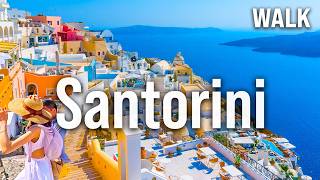 SANTORINI Walking Tour 2024 🇬🇷☀️  Fira Greece Immersive Video with Captions 4K60fps [upl. by Dexter795]