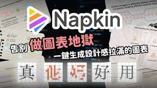 這麼好用還完全免費？Napkin AI秒生成設計感爆棚的圖表，老闆以為你開掛了！全網最詳細介紹！【泛科學院】 [upl. by Imhskal224]