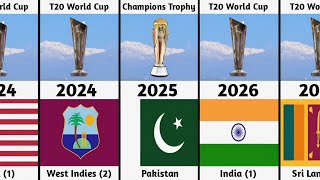 Host Nations for Mens ICC Events 2023 to 2031  Cricket World Cup T20 World Cup Champions Trophy [upl. by Thor]