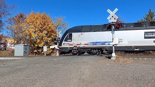 Raritan bound train zips across Quarry Lane [upl. by Ahsenauj]