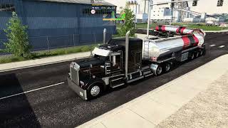 Kenworth W900 HighWay Killer Quadruple Fuel Trailer Hauling Cat Power [upl. by Phipps]