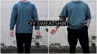 EASY DIY OVERSIZED SWEATSHIRT  Mens Fashion  Daniel Simmons [upl. by Ahsienet438]