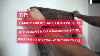 How To Hang A Candy Drop Backdrop From Backdrop Outlet [upl. by Rodmun459]