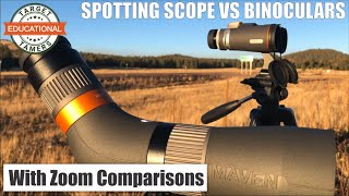 Spotting Scope VS Binoculars Which is Best for Hunting Birding Target Range Events amp More PICS [upl. by Hunsinger]