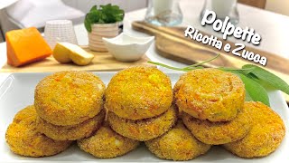 POLPETTE di ZUCCA e RICOTTA leggere e velocissime AL FORNO [upl. by Buell]