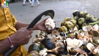 Borassus Flabllifer Slicing  Acharya Marg  MUMBAI STREET FOOD  4K VIDEO  UHD VIDEO street food [upl. by Portuna]