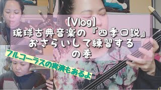 【Vlog】沖縄の古典音楽練習Vlog｜『四季口説』（しきくどぅち）｜思い出してみた・その② [upl. by Ettenoj]