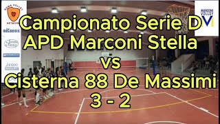 Campionato Serie D  APD Marconi Stella vs Cisterna 88 De Massimi 3  2 [upl. by Htidirrem]