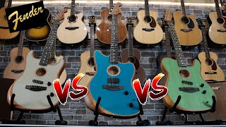 Jazzmaster vs Tele vs Strat The Fender Acoustasonics [upl. by Merridie]