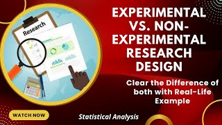 Experimental Vs NonExperimental Research Design  Types of Research Design  in Urdu [upl. by Mclaurin730]