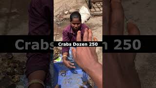 Crabs Dozen 250 ఎంట్రకాయలు పీతలు డజన్ 250 Ramnagar Fish Market peethalu crabs viral seafood [upl. by Trembly841]