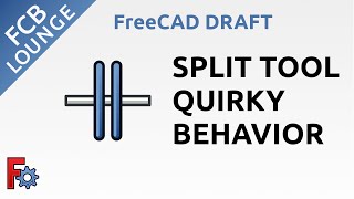 FreeCAD Draft Split Tool Quirky Behavior [upl. by Igal]