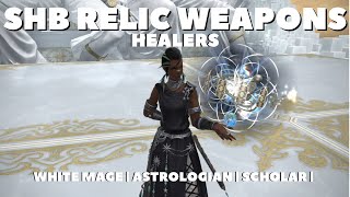 FFXIV  Healer ShB Relic Weapon Gallery  White Mage Scholar Astrologian [upl. by Ytomit]