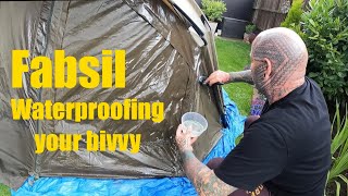 Waterproofing your bivvy using fabsil carp fishing [upl. by Acile306]