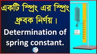 Determination of spring constant  একটি স্প্রিং এর স্প্রিং ধ্র্রুবক নির্ণয়। [upl. by Eillas68]