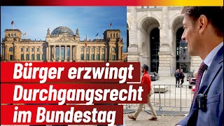 Bürger erzwingt Durchgangsrecht im Bundestag  Dr Götz Frömming AfD [upl. by Alcine]