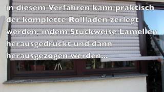 Rolladen Lamellen austauschen ohne Deckel zu öffnen Option 2 Neubau Rollladen 9 [upl. by Ardnasxela]