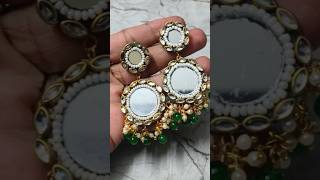 Diy Long Earrings Making Using Mirror 🪞diy trending [upl. by Gretta]