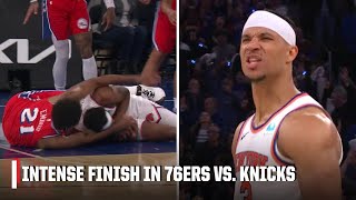 PLAYOFF BASKETBALL 🗣️ Intense finish in 76ersKnicks sends MSG into a FRENZY  NBA on ESPN [upl. by Karim120]