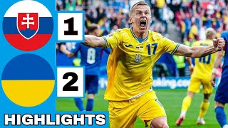 🟡Slovakia vs Ukraine 12 All GOALS amp Extended HIGHLIGHTS  EURO 2024 [upl. by Obaza]