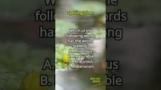 Spelling Time 404 spelling englishlearning englishvocabulary questions quiz [upl. by Esadnac]