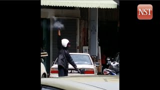 Penang jewellery shop heist caught on video [upl. by Bowden]