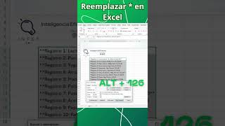 Cómo reemplazar el símbolo de asterisco en excel productividad tutorial [upl. by Enyawal]