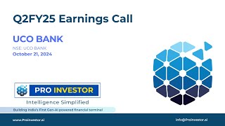 UCO BANK Q2FY25 Earnings Concall [upl. by Analart]