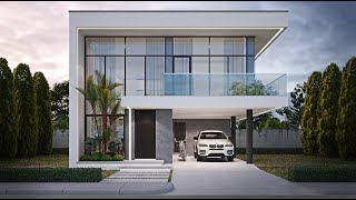 3 BEDROOM 2 STOREY  MINIMALIST HOUSE DESIGN  120 SQM [upl. by Ojillib]