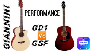 Violão Giannini GSF 1D 🆚 Giannini GD1 Performance Os populares da Giannini [upl. by Raymund690]