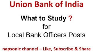 Tips to prepare for Union Bank of India Local Bank Officers Post [upl. by Tavey]