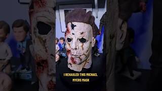 I REHAULED THIS MICHAEL MYERS MASK michaelmyers halloween mask rehaul painting paint [upl. by Virgina134]