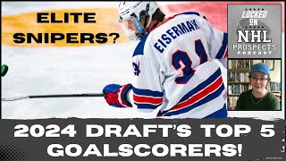 2024 NHL DRAFT TOP 5 GOALSCORERS  Which Prospects Project as the Best NHL Finishers [upl. by Veedis418]