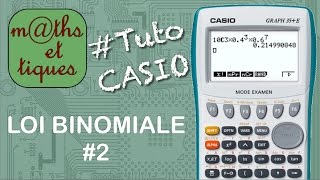 PROBA  Calculer une probabilité pour une loi binomiale formule  Tutoriel CASIO [upl. by Annoya]