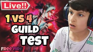 FREE FIRE 1V4 GUILD TEST🔥┃🔴LIVE🔴 [upl. by Enelrats]