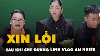 O Huyền sầu riêng xin lỗi sau khi chê Quang Linh Vlog ăn quá nhiều [upl. by Anesor961]