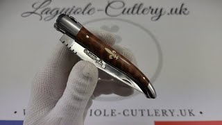 Laguiole Pocket Knife Fleur de Lis Inlay  Snakewood  Laguiole UK [upl. by Beller]