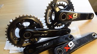 Shimano XT crankset vs Sram truvativ XO crankset [upl. by Vatsug]