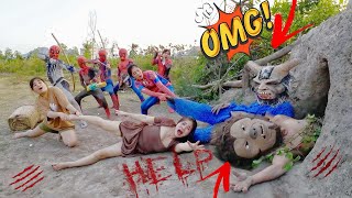 SpiderMan Squad Destroys 2 Horror Monsters To Rescue 2 Girls [upl. by Meingolda]