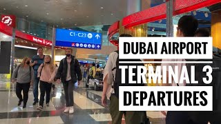 Dubai Terminal 3 Departures Full Travel VLOG Dubai Airport 4K Video Dubai Duty Free walking tour [upl. by Anthia]