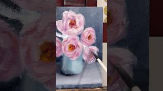 Painting flowers 5X7 oil on canvas panel art painting oilpainting artistsoninstagram [upl. by Marlyn546]