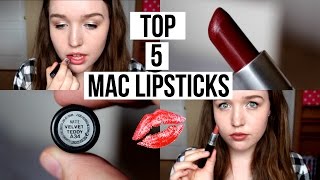 Top 5 MAC Lipsticks  TRY ON FAIR SKIN [upl. by Schlosser892]